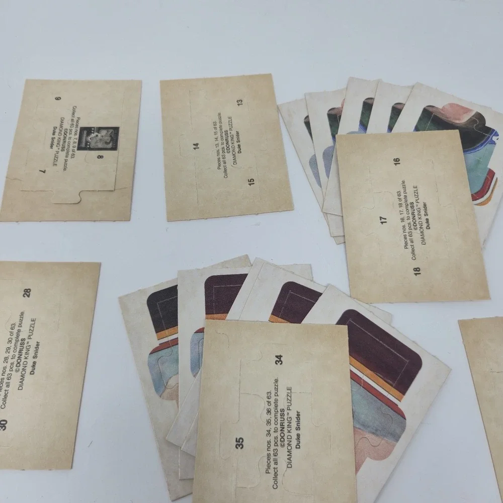 1984 Donruss Diamond King Duke Snider Puzzle Lot - Partial Set - Assorted Dupes